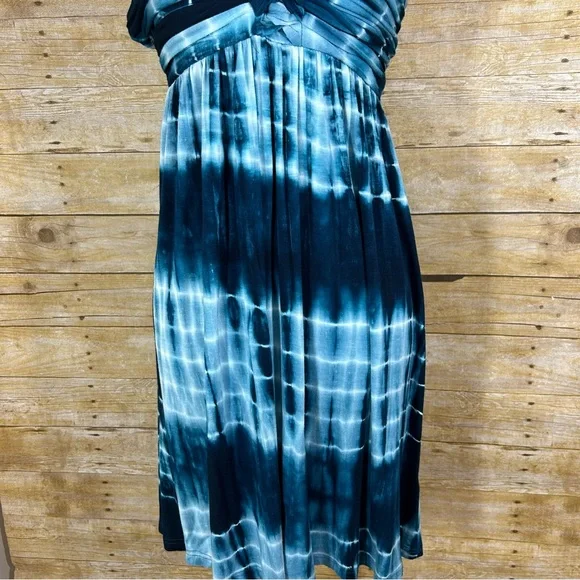 Catwalk Studios Blue Tie Dye Convertible Strapless Dress Boho Size S - Picture 3 of 11